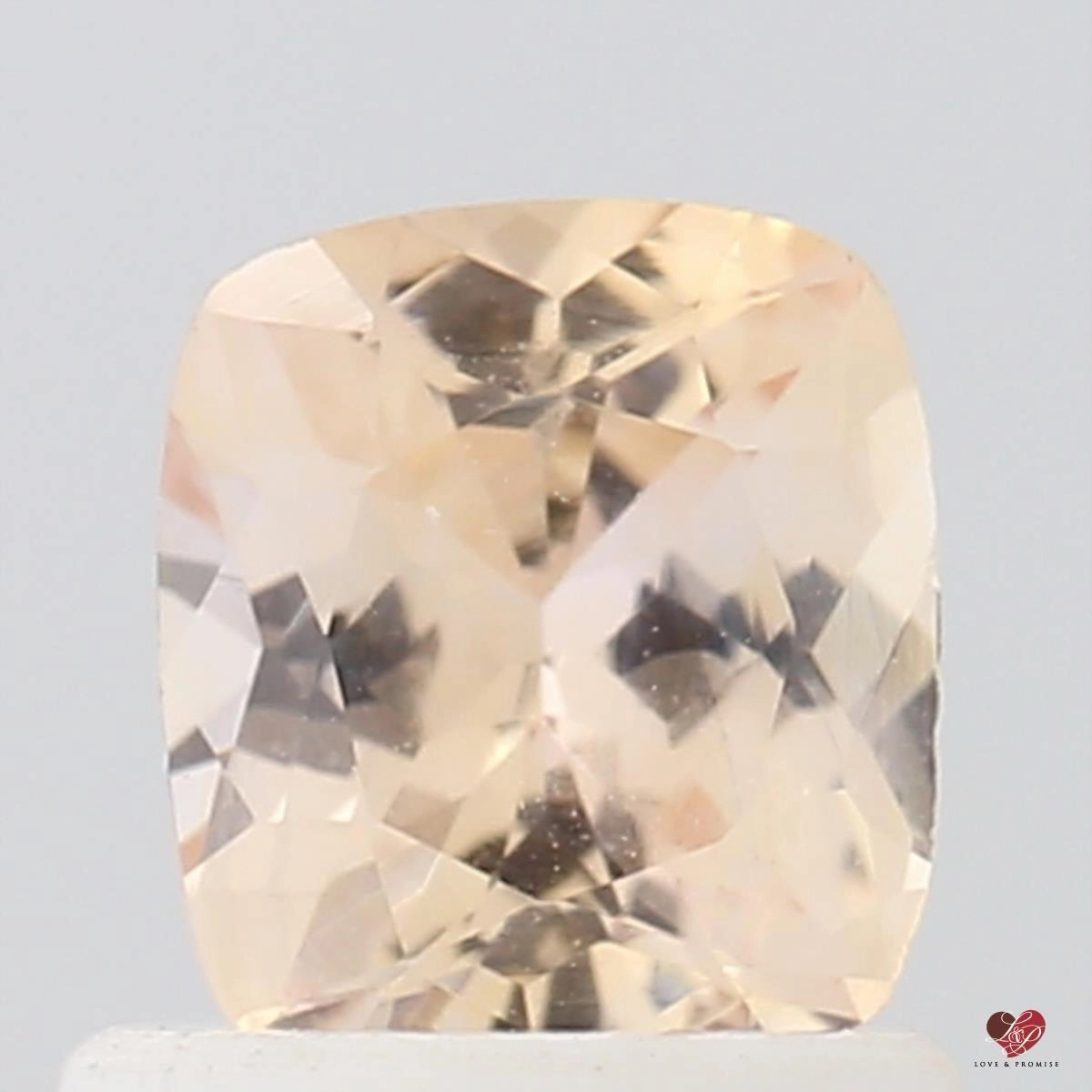 0.82cts Rectangle Cushion Light Peach Champagne Blush Sapphire