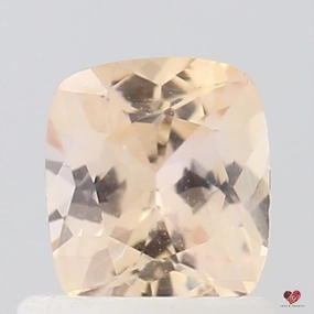 0.82cts Rectangle Cushion Light Peach Champagne Blush Sapphire