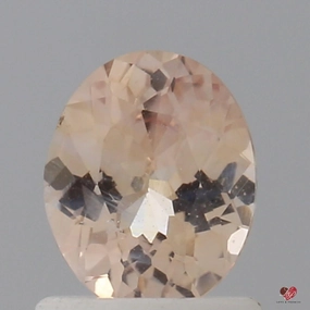 0.96cts Oval Medium Peach Blush Champagne Sapphire