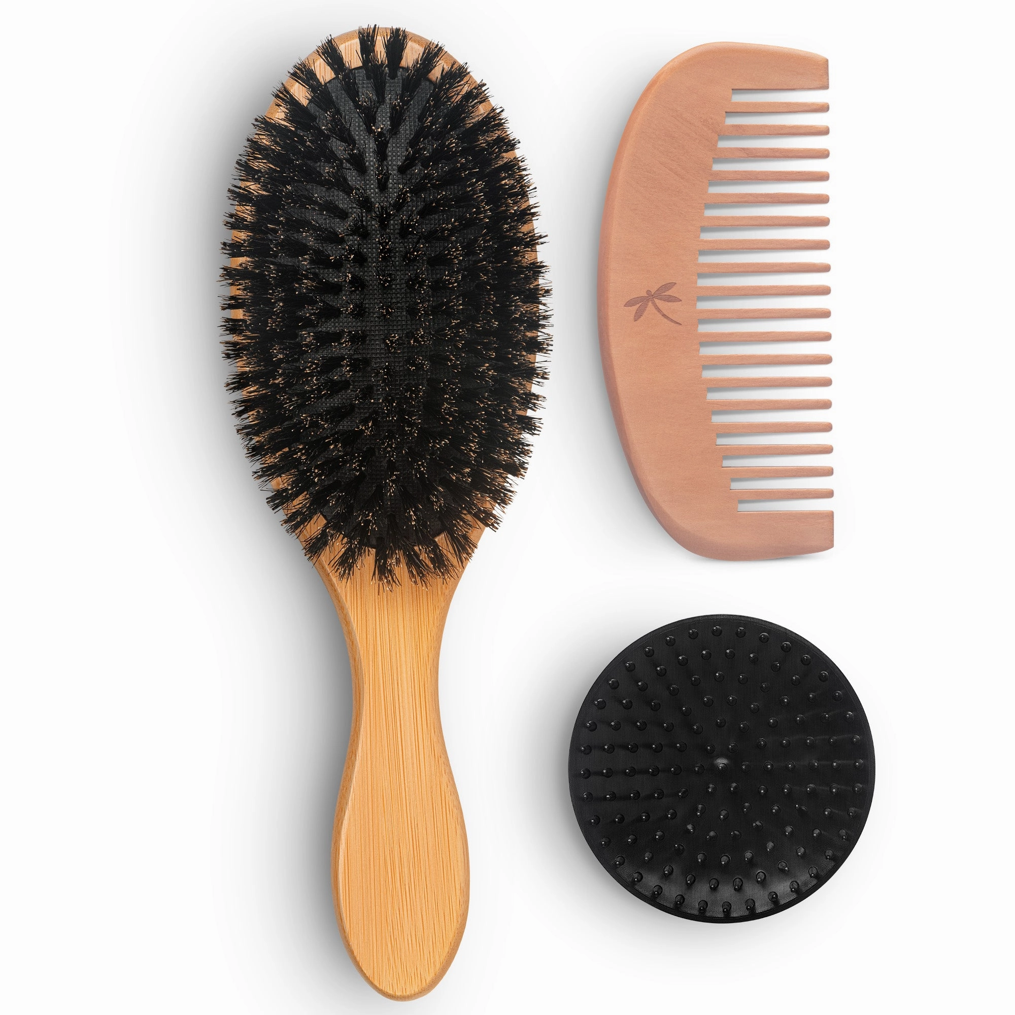 100% Boar Bristle Hairbrush for Men Hairbrush for Thin, Normal and Short Hair