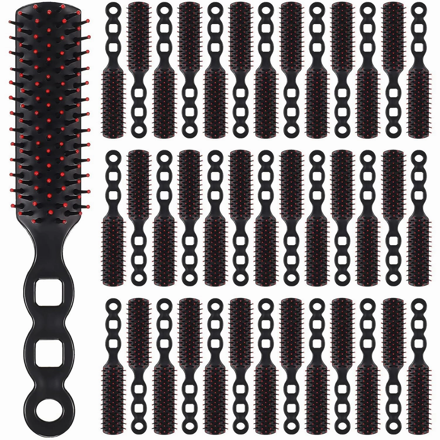 100 Packs Hair Brushes for Homeless Individually Wrapped Hair Brush Suitable for Homeless Shelter Hotel Nursing Home Charity Church