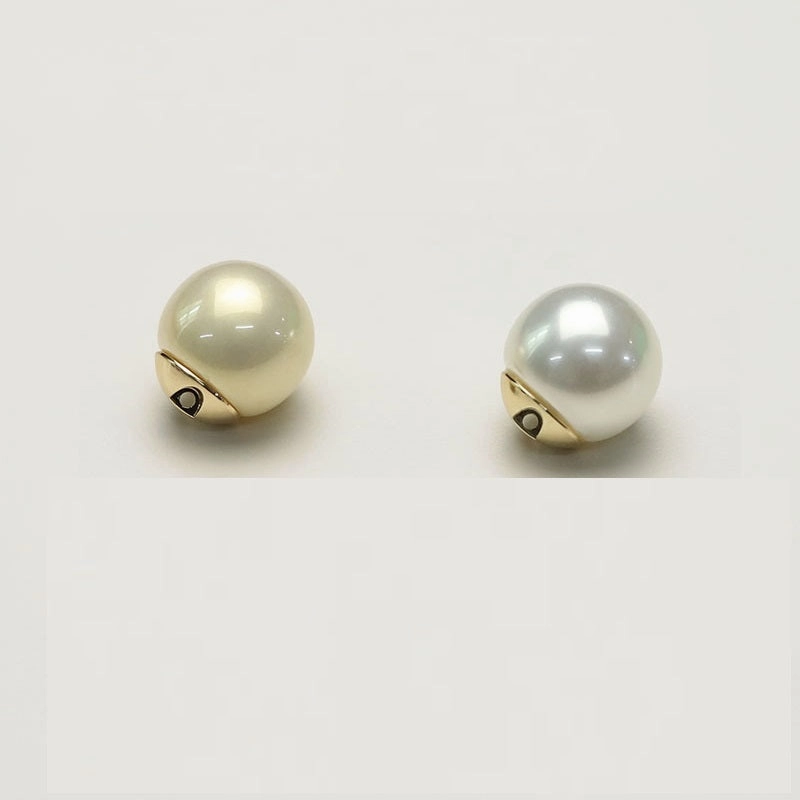 11.5-19.5mm Metal Base Pearl Glossy Shirt and Coat Buttons 12pcs