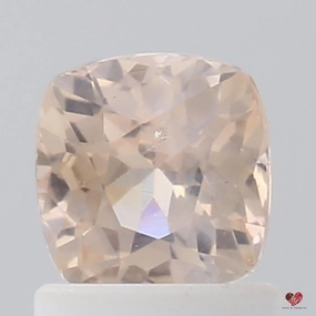 1.08cts Square Cushion Medium Peach Champagne Notes Blush Sapphire