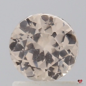 1.19cts Round Peach Blush Champagne Sapphire