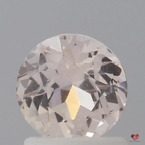 1.28cts Round Blush Champagne Peach Sapphire
