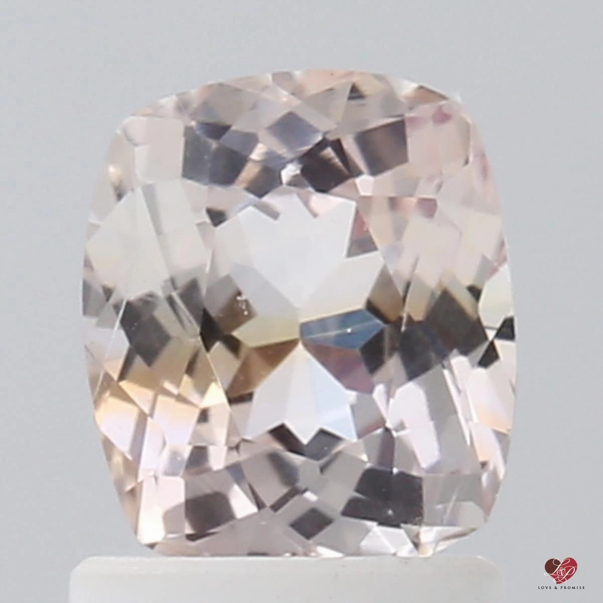 1.33cts Rectangle Cushion Peach Blush Champagne Sapphire