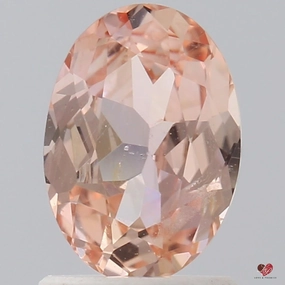 1.34cts Oval Peach Champagne Blush Sapphire