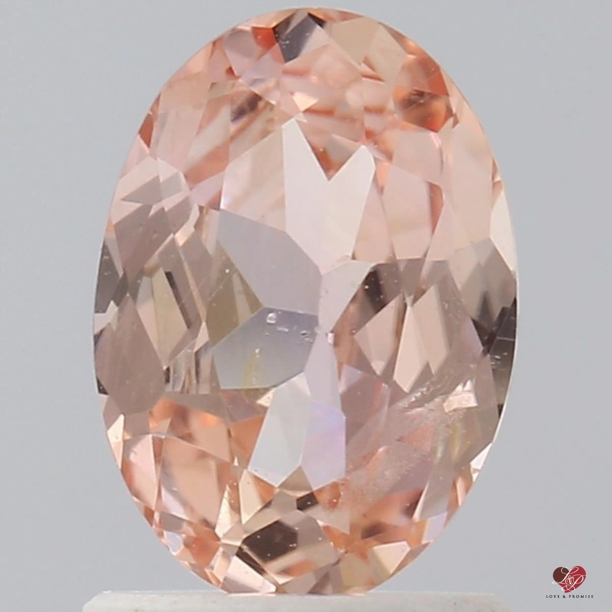 1.34cts Oval Peach Champagne Blush Sapphire