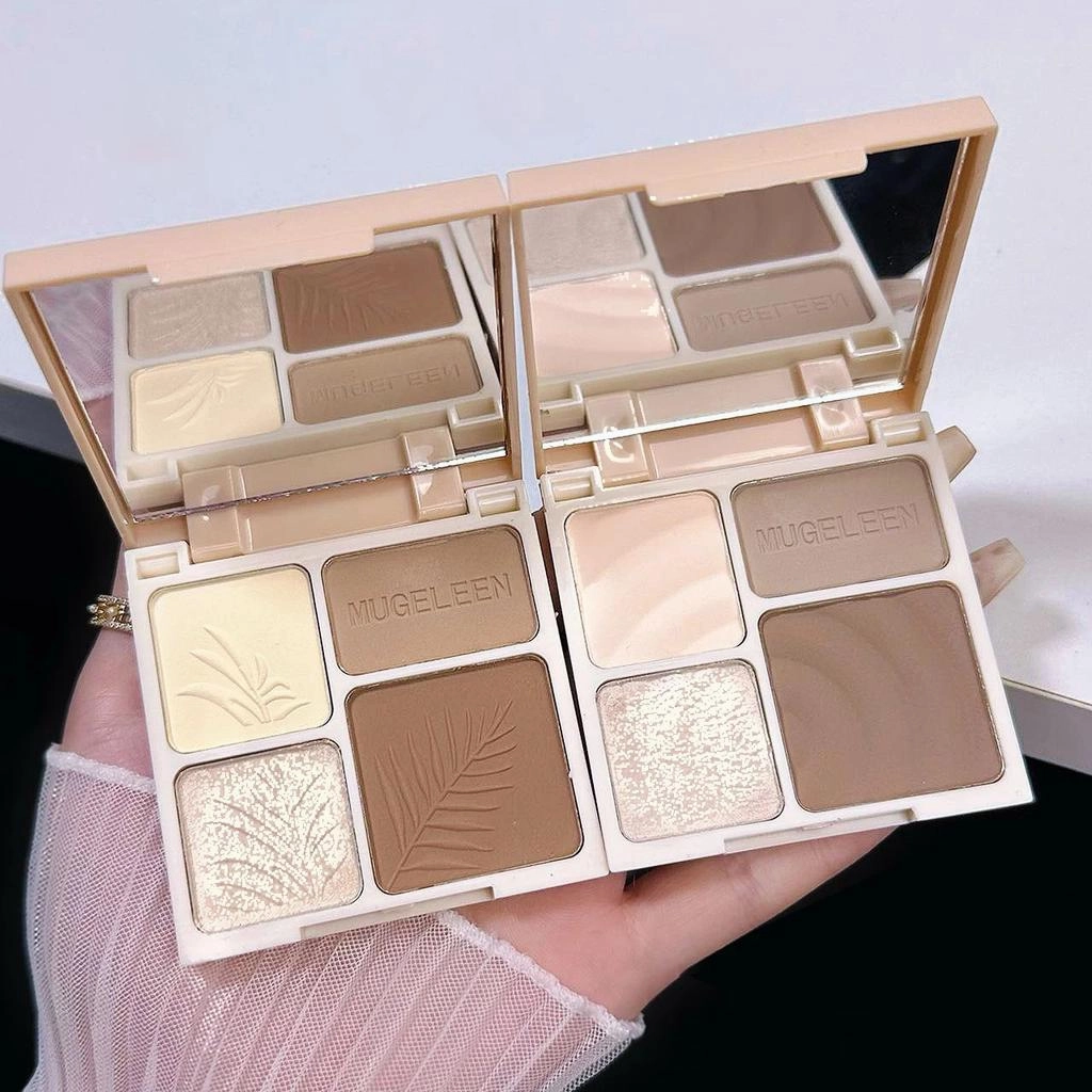 1pc 4 Colours Bronzer / Highlight / Contour Palette / Face Shading Powder