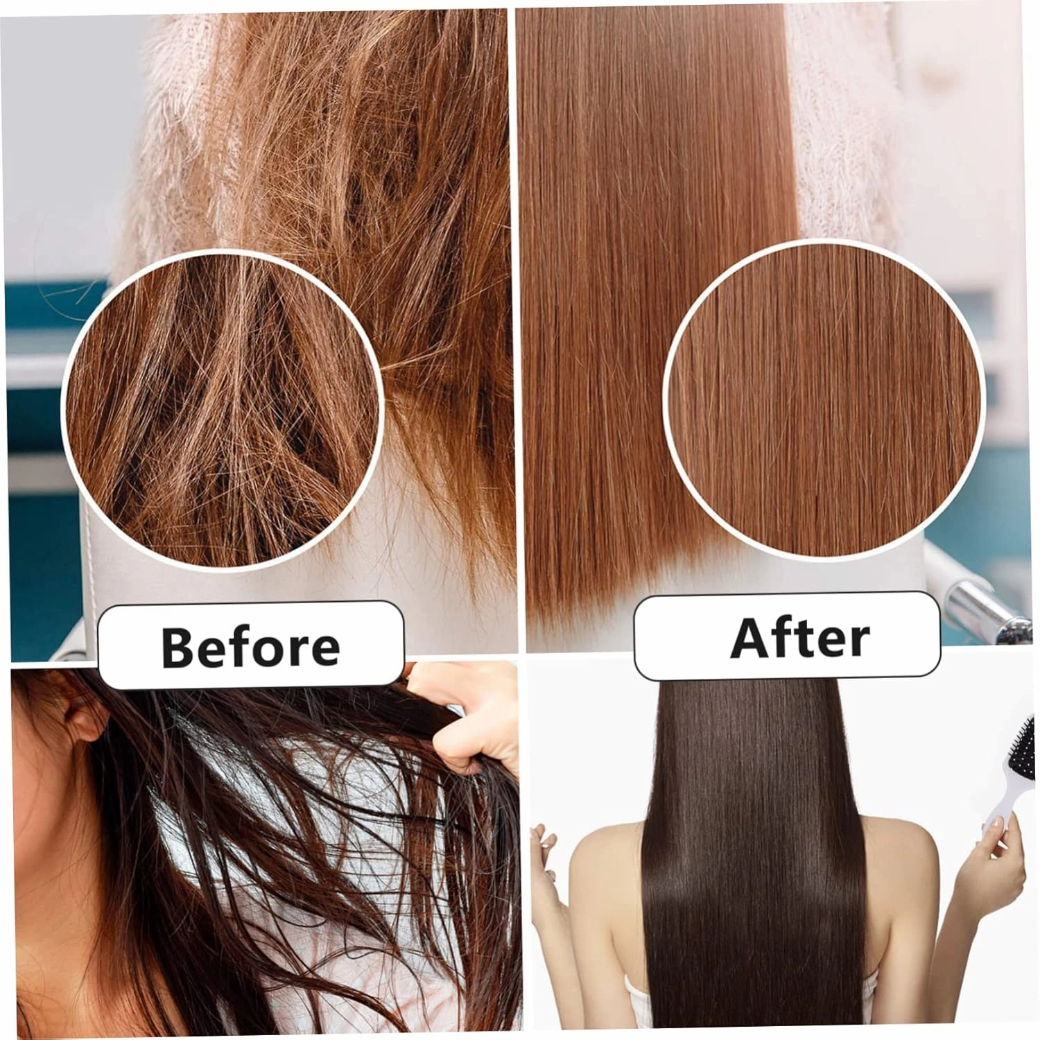 1set Hair Comb Plastic Massaging Combs for Wet Dry Use Ergonomic Hair Styling Shine Scalp Circulation Relaxation Essential