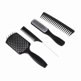 1set Hair Comb Plastic Massaging Combs for Wet Dry Use Ergonomic Hair Styling Shine Scalp Circulation Relaxation Essential