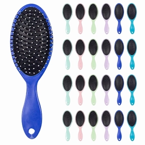 24 Pcs Wet Detangler Hair Brush Mini Travel Detangling Brush, Bulk Dry Hair Brush Small Pocket Hairbrush with Soft Bristles Glide Through Tangles for Most Hair Type Wet Dry Hair, 8 Colors