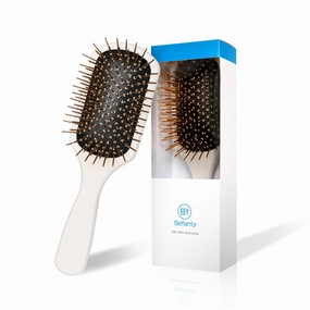 24K Gold Plated Hair Brush for Curly Hair, Brush for Blow Drying, Detangling Hairbrush for Hair Wet & Dry, Detangler for All Hair Types, Brushes for Women, Styling Tools for Scalp Massage