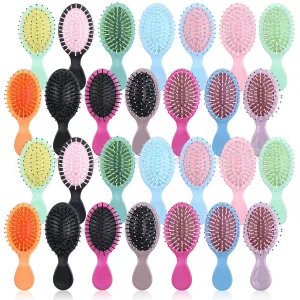 28 Pcs Mini Hair Brush Bulk,Multicolor Soft Bristle Detangling Brushes,Travel Hair Brush for Teens, Adults and Most Hairs Types,Bridesmaid Teen Girl Gift, Fashion Party Gift