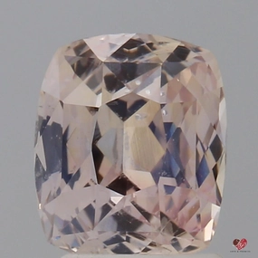 2.51cts Rectangle Cushion Medium Peach Champagne Blush Sapphire