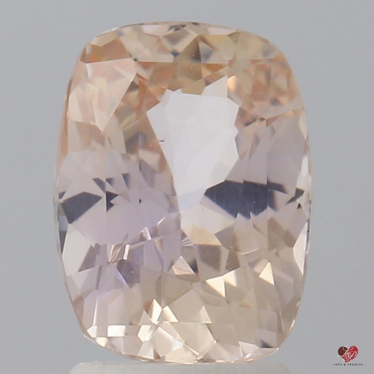 2.93cts Rectangle Cushion Medium Peach Blush Sapphire