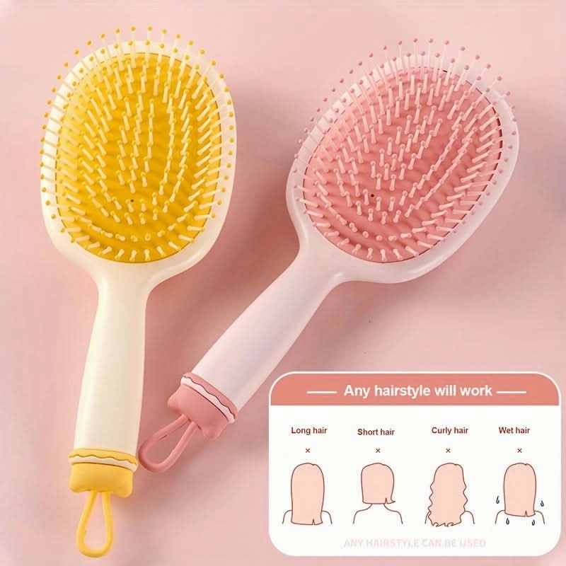 2pcs Cute Cartoon Scalp Massage Hairbrush