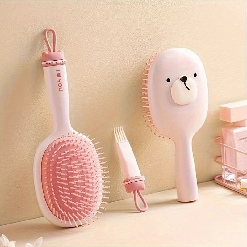 2pcs Cute Cartoon Scalp Massage Hairbrush