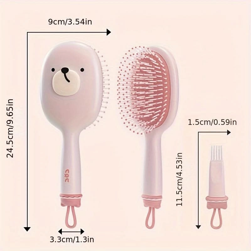 2pcs Cute Cartoon Scalp Massage Hairbrush