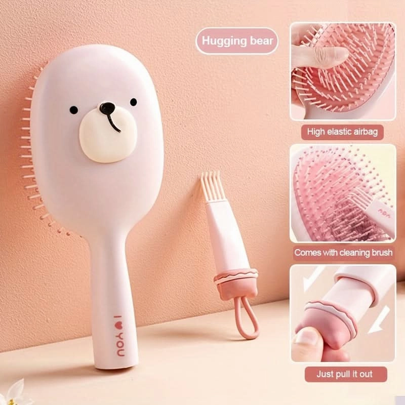 2pcs Cute Cartoon Scalp Massage Hairbrush
