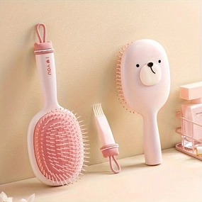 2pcs Cute Cartoon Scalp Massage Hairbrush