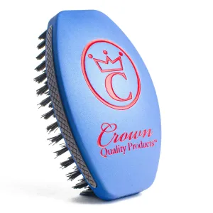 360 Sport Wave Brush Caesar 2.0 – Prime Blue – Hard Flex Bristles - Wet or Dry Hairbrush - No Slip Rubber Grips - by Crown Quality Products - The Ultimate 360 Wave Brush