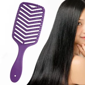 3xProfessional Vented Hair Brush Detangling Soft for All Hair Types Dark, 23.2cmx8.3cm