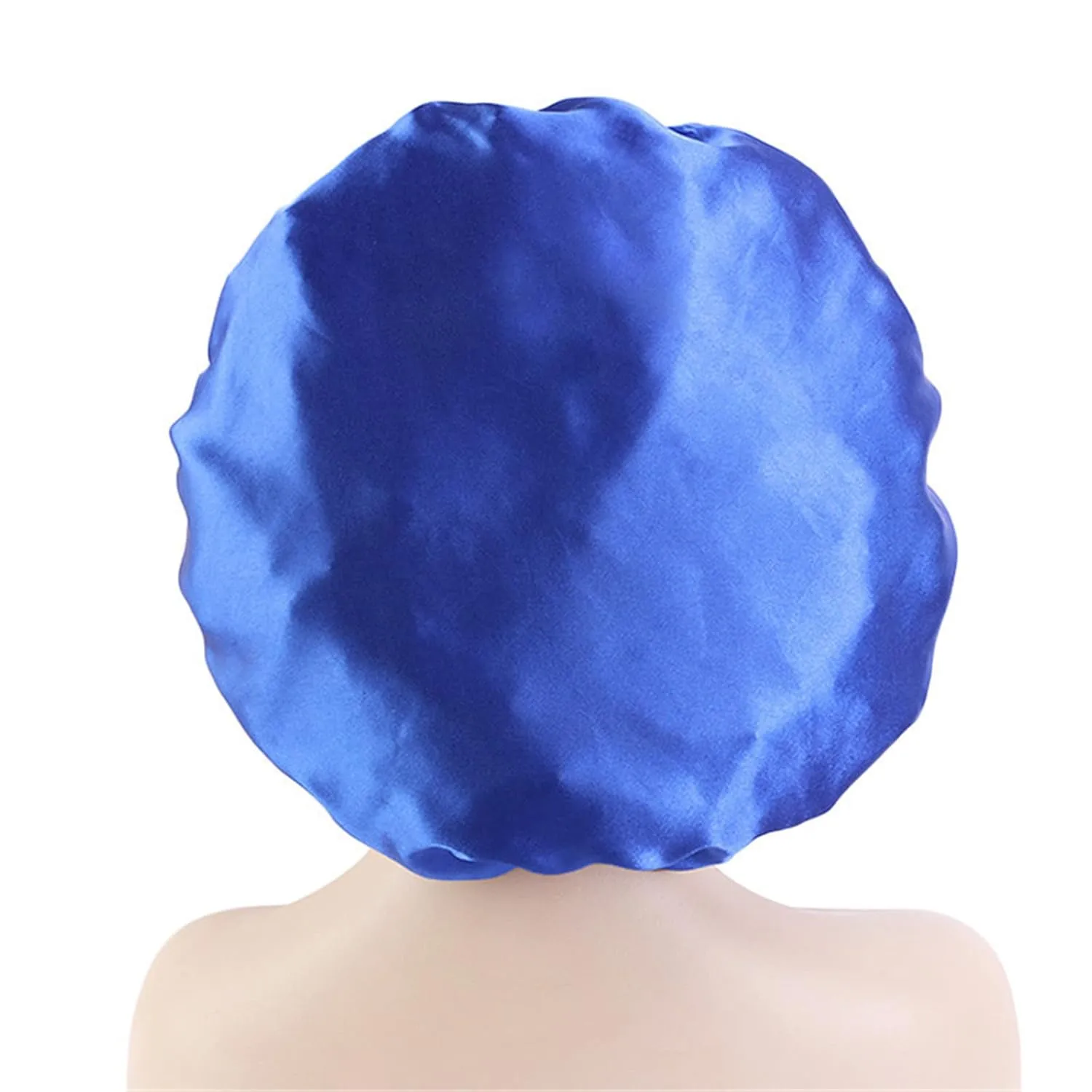 4 Pieces Big Satin Elasticity Comfortable Wide-Brimmed Silky Rhinestone Hair Sleeping Care Bonnet Night caps for Women