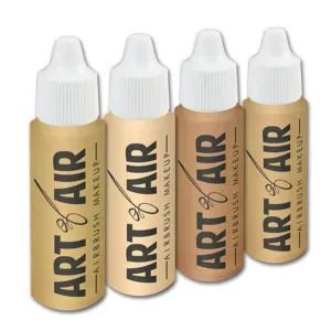 4pc FAIR Complexion Professional Airbrush Cosmetic Makeup Set 1/2 oz bottles