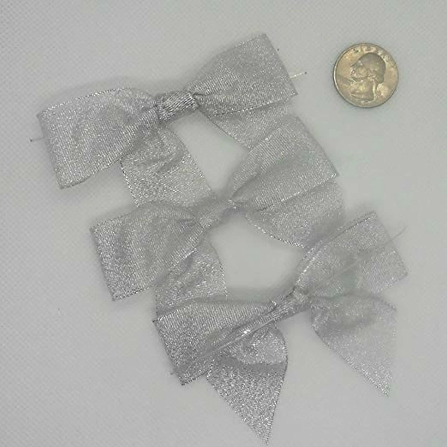 50pcs 3 1/2" Rust Satin Pre-Tied or Self-Adhesive Ribbon Bow for cello bags in Christmas Party