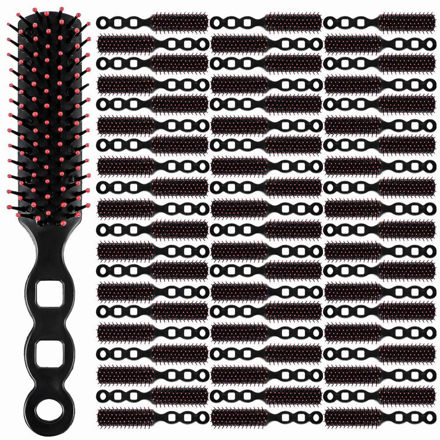 60 Packs Hair Brushes for Homeless Individually Wrapped Hair Brush for Curly Hair Suitable for Homeless Shelter Hotel Nursing Home Charity Church