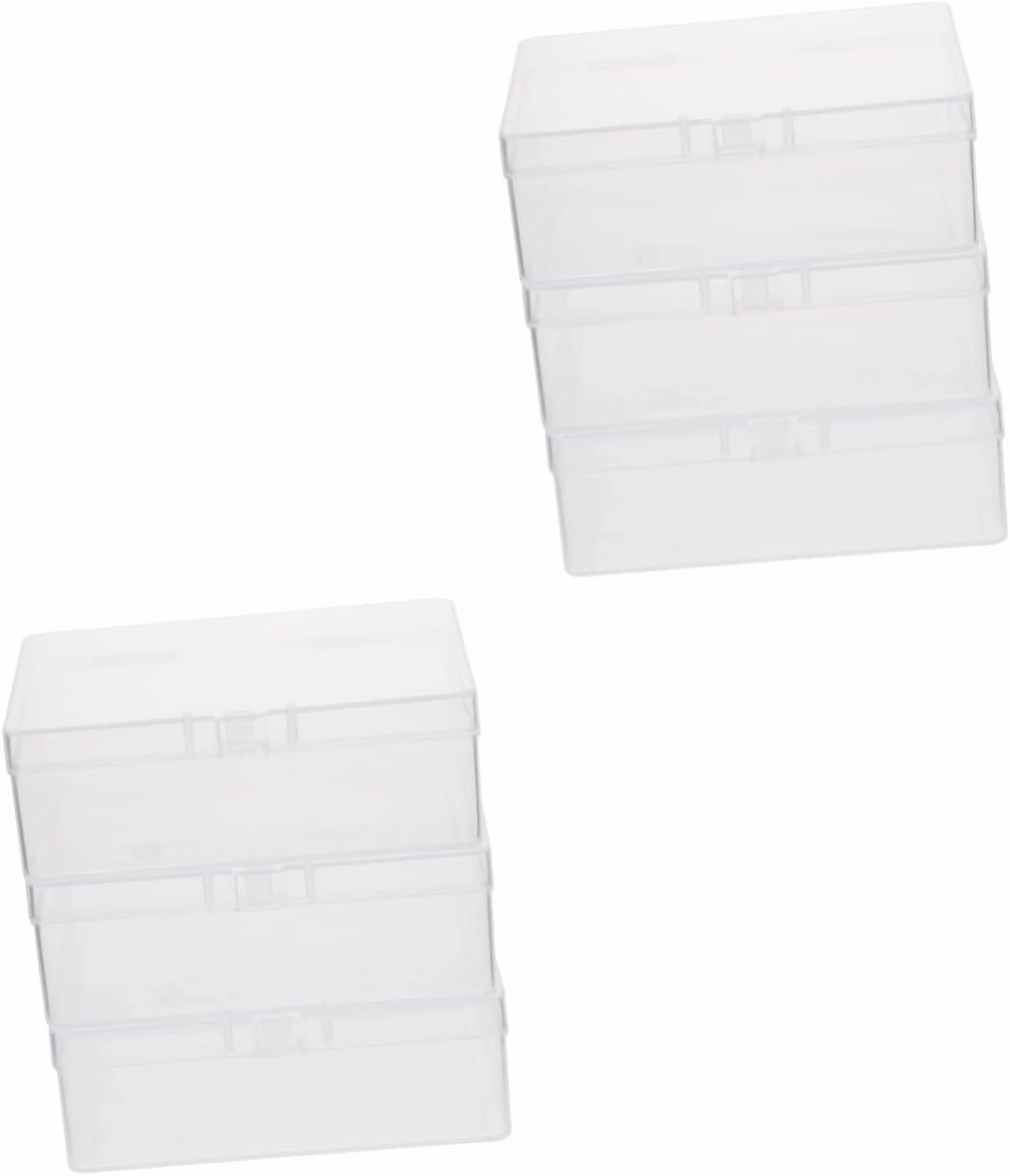 6pcs Transparent Playing Card Storage Box Compact Organizer for Poker Cards Game Items Space-saving Design Easy to Carry for Travel and Home Use