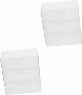 6pcs Transparent Playing Card Storage Box Compact Organizer for Poker Cards Game Items Space-saving Design Easy to Carry for Travel and Home Use