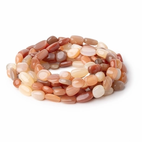 9x8-16x9mm Multi Color Moonstone Plain Nugget Beads 18 inch 36 pieces