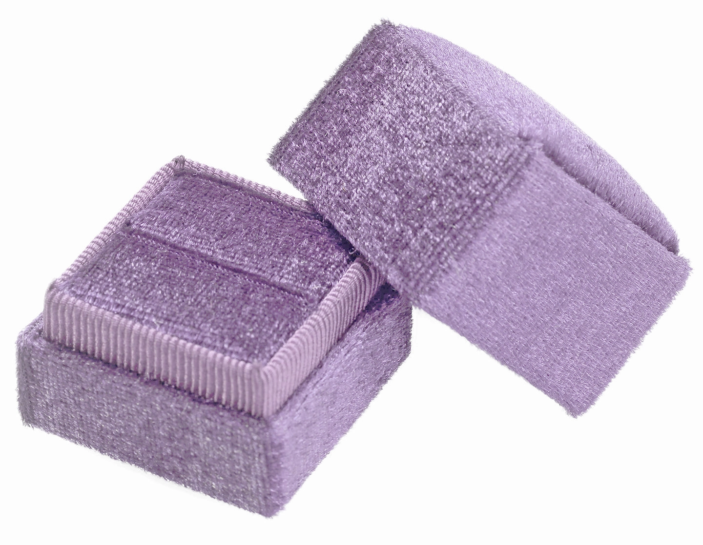 "Heirloom" Velvet Ring Slot Box in Assorted Pastels