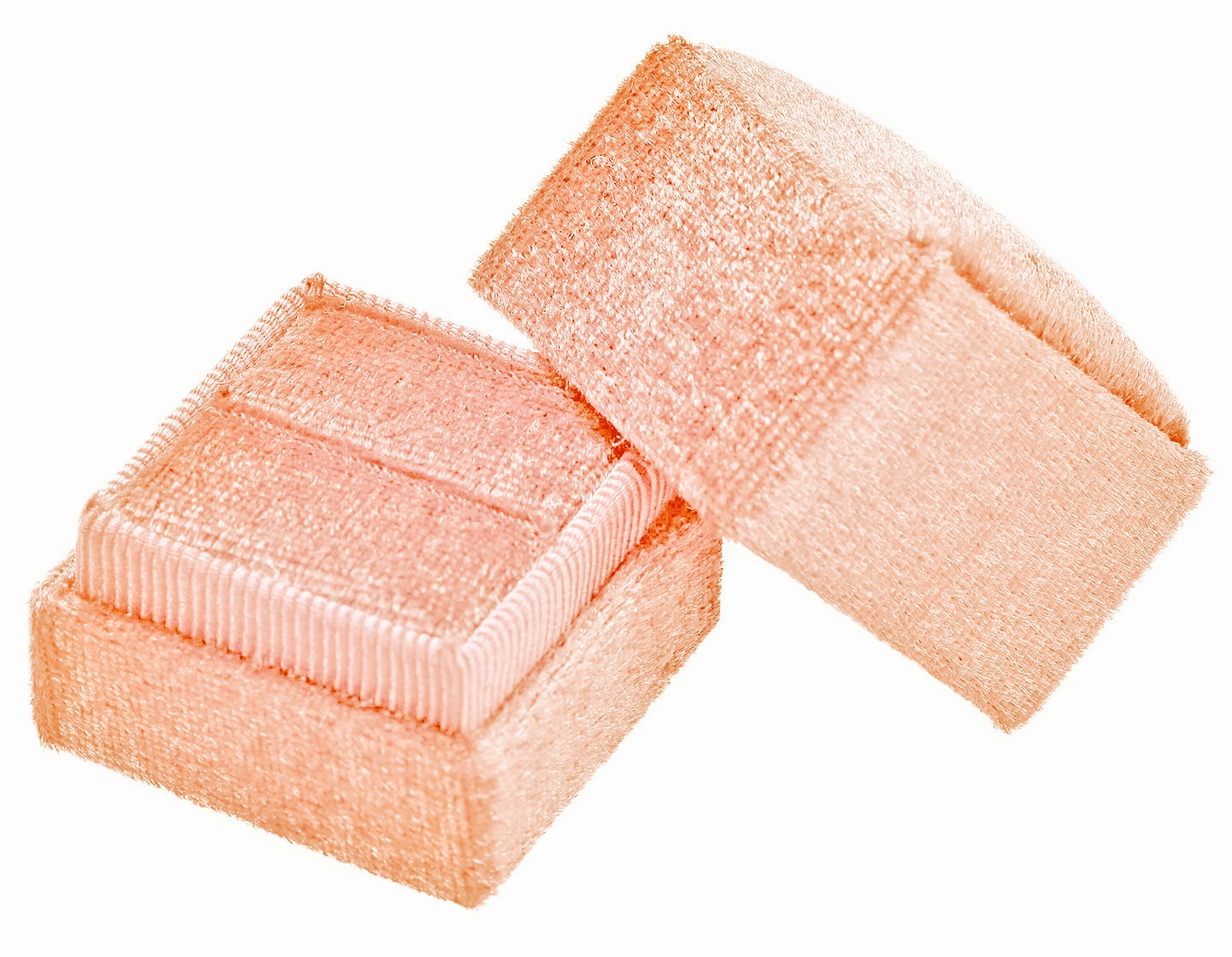 "Heirloom" Velvet Ring Slot Box in Assorted Pastels