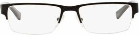 A|X ARMANI EXCHANGE Men's AX1015 Rectangular Prescription Eyewear Frames, Black/Demo Lens, 52 mm