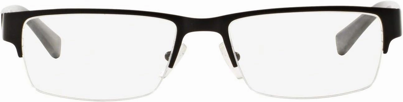 A|X ARMANI EXCHANGE Men's AX1015 Rectangular Prescription Eyewear Frames, Black/Demo Lens, 52 mm