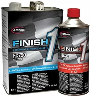 acme Sherwin-Williams Finish 1 FC750-1 2.1 VOC Satin Clearcoat Medium Kit (Gallon)