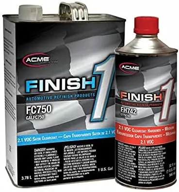 acme Sherwin-Williams Finish 1 FC750-1 2.1 VOC Satin Clearcoat Medium Kit (Gallon)
