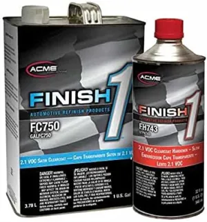 acme Sherwin-Williams Finish 1 FC750-1 2.1 VOC Satin Clearcoat Slow Kit (Gallon)