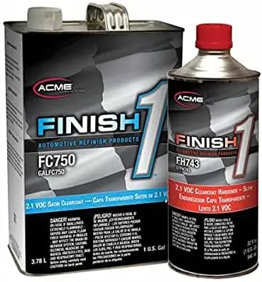 acme Sherwin-Williams Finish 1 FC750-1 2.1 VOC Satin Clearcoat Slow Kit (Gallon)