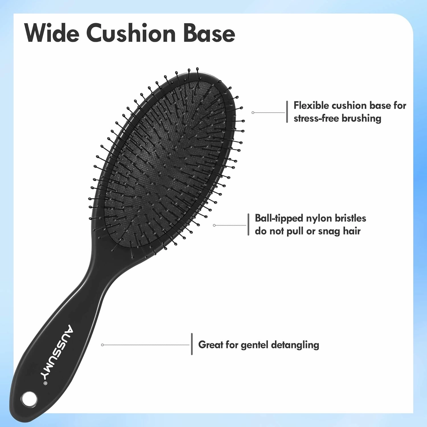 Air Cushion Detangling Hair Brush - 4 Pack Detangler Hairbrush with Ultra Soft Bristles for Effortless Tangle Removal - For Wet Dry Damaged Curly Hair for Women Men Boys Girls Kids - Green