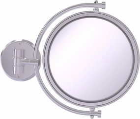 Allied Brass WM-4/4X 8 Inch Wall Mounted 4X Magnification Make-Up Mirror, Satin Chrome