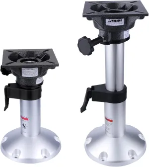 Aluminum Adjustable Height Locking Boat Seat Pedestals 13 to 18 Inches for Boat Seats(2pcs)