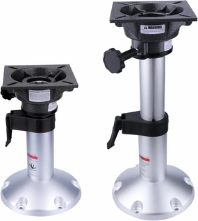 Aluminum Adjustable Height Locking Boat Seat Pedestals 13 to 18 Inches for Boat Seats(2pcs)