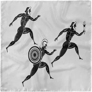 Ambesonne Retro Hairscarf, Spartan Runners Body, Head Wrap