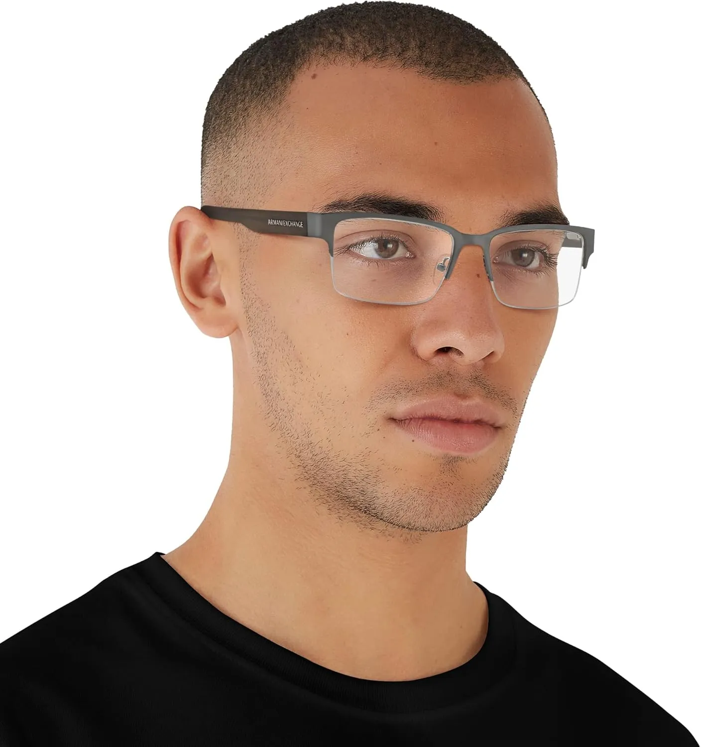 Armani Exchange Men's Ax1014 Rectangular Prescription Eyewear Frames