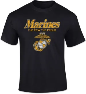Armed Forces Gear Marines The Few The Proud Faded Short-Sleeve T-Shirt - Licensed United States Marine Shirts for Men