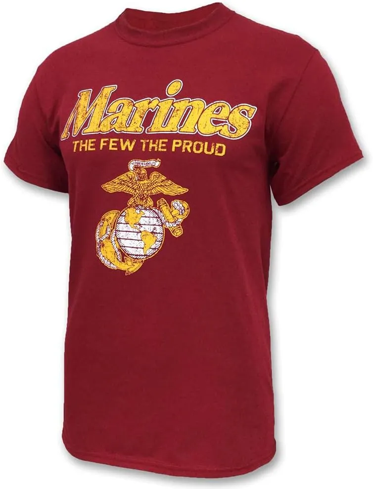 Armed Forces Gear Marines The Few The Proud Faded Short-Sleeve T-Shirt - Licensed United States Marine Shirts for Men